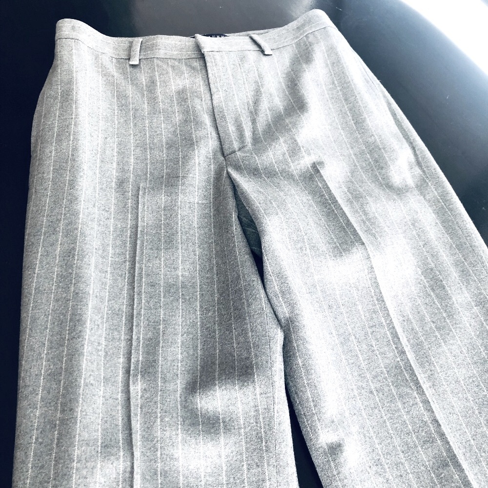 VINTAGE RALPH LAUREN PURPLE LABEL Gray Pinstripe Pant. Practically NEW